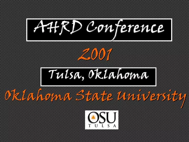 ahrd conference 2001