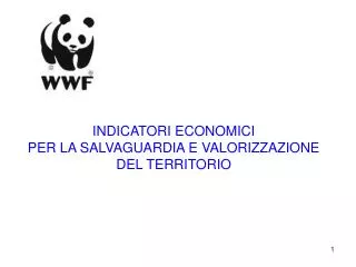 indicatori economici per la salvaguardia e valorizzazione del territorio