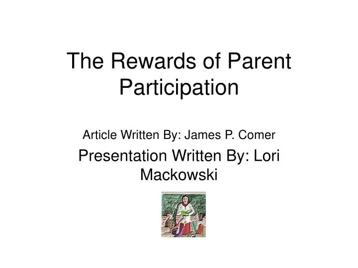 the rewards of parent participation
