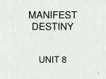 Frontiers of Manifest Destiny: Westward Expansion in 19th Century America - slide 1
