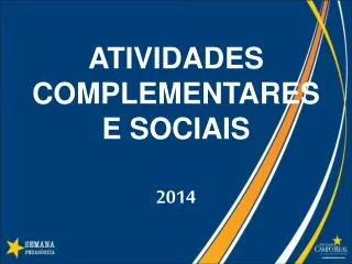 atividades complementares e sociais