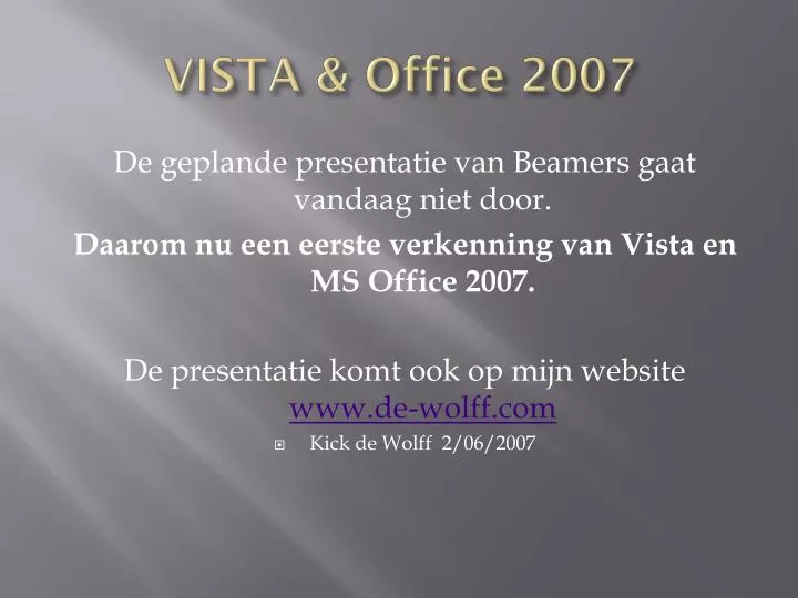 vista office 2007