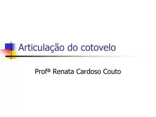 articula o do cotovelo