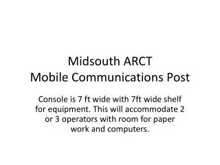 Midsouth ARCT Mobile Communications Post