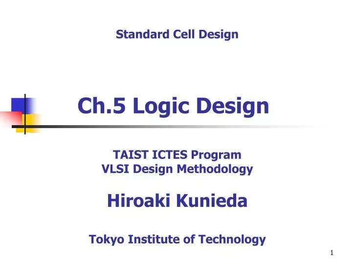 ch 5 logic design