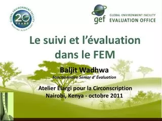 le suivi et l valuation dans le fem