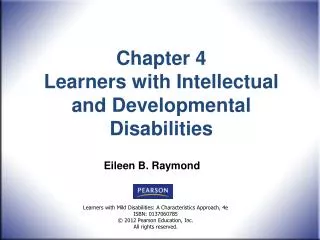 Chapter 4 Learners with Intellectual and Developmental Disabilities