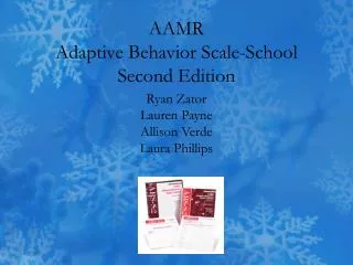 AAMR Adaptive Behavior Scale-School Second Edition