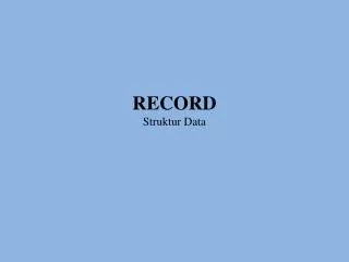 record struktur data