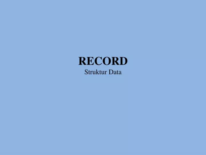 record struktur data