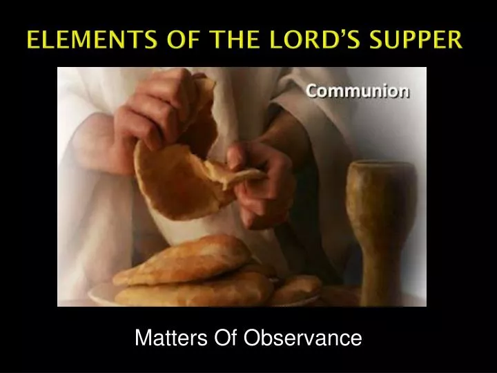 elements of the lord s supper