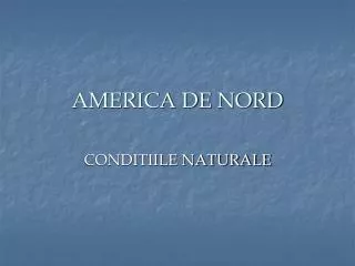 america de nord