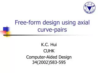 Free-form design using axial curve-pairs