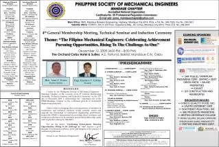 4 th General Membership Meeting, Technical Seminar and Induction Ceremony