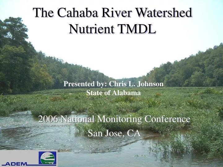 the cahaba river watershed nutrient tmdl