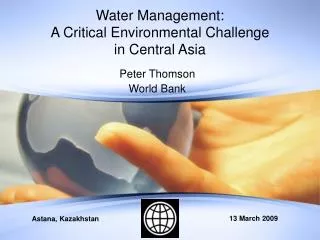 Water Management: A Critical Environmental Challenge in Central Asia