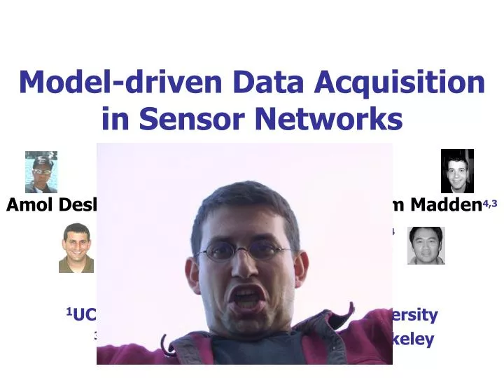 model driven data acquisition in sensor networks
