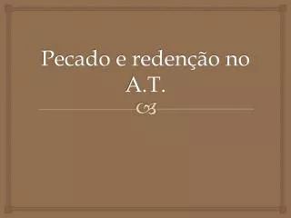 pecado e reden o no a t