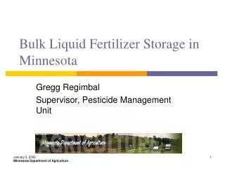 Bulk Liquid Fertilizer Storage in Minnesota