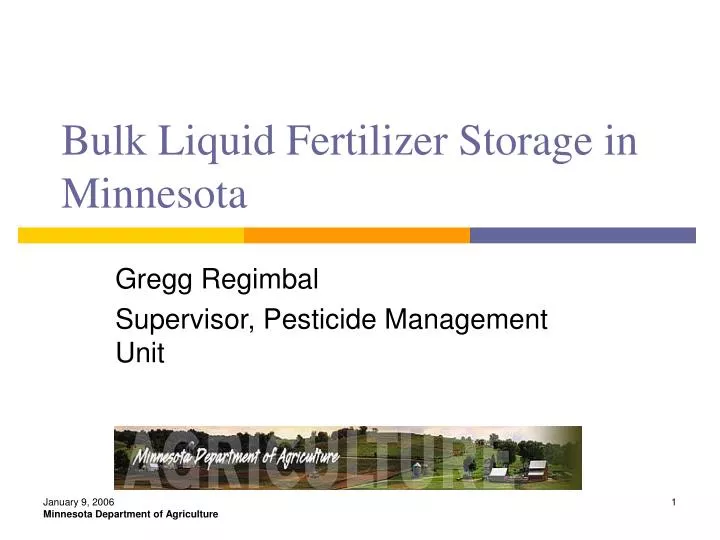 bulk liquid fertilizer storage in minnesota