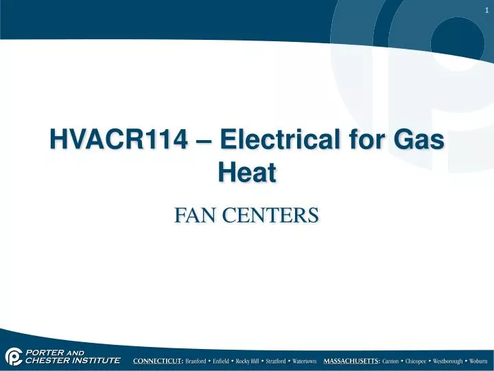 hvacr114 electrical for gas heat