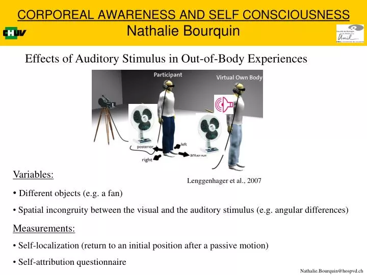 corporeal awareness and self consciousness nathalie bourquin