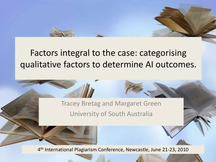 factors integral to the case categorising qualitative factors to determine ai outcomes