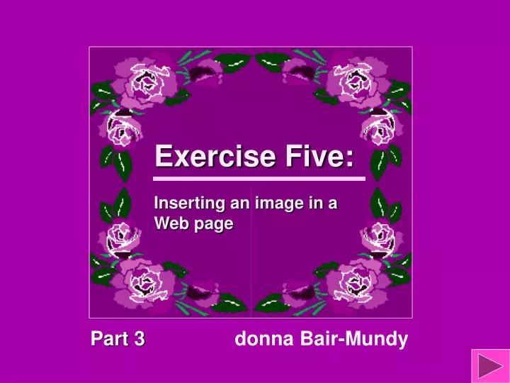 exercise five inserting an image in a web page