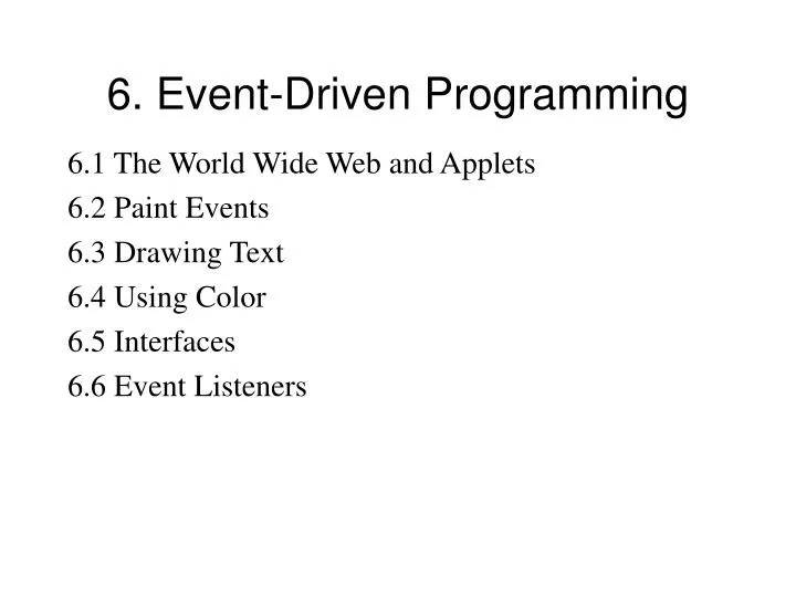 6 event driven programming