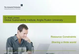 Dr Aled Jones Global Sustainability Institute, Anglia Ruskin University