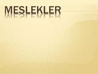 meslekler