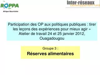groupe 3 r serves alimentaires
