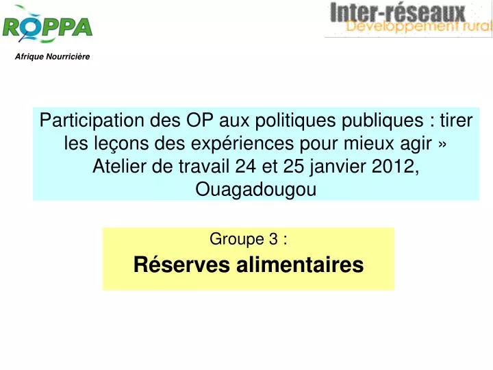 groupe 3 r serves alimentaires