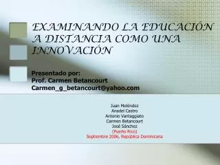 examinando la educaci n a distancia como una innovaci n