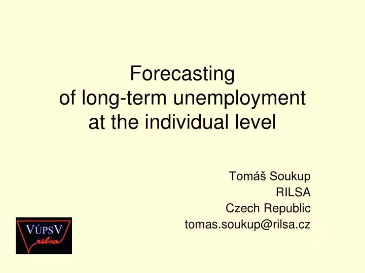 forecasting of long term unemployment at the individual level