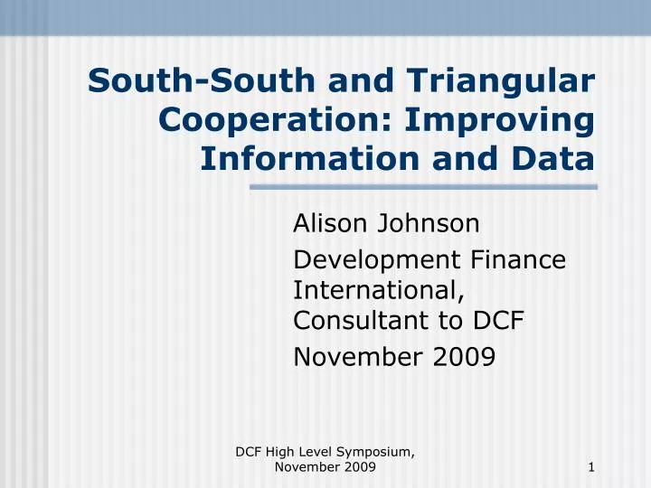 south south and triangular cooperation improving information and data