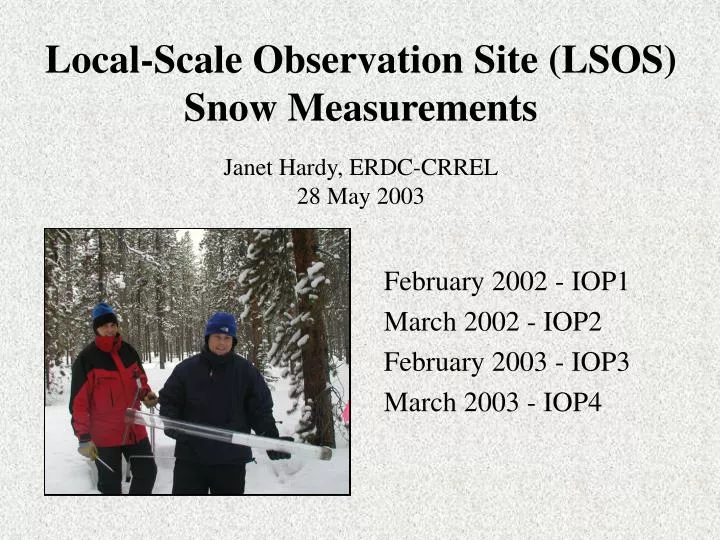 local scale observation site lsos snow measurements