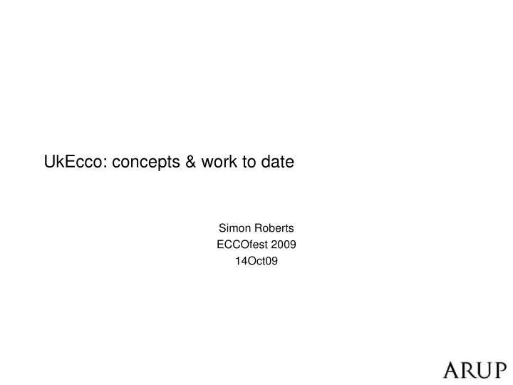 ukecco concepts work to date