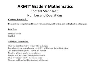 ARMT + Grade 7 Mathematics