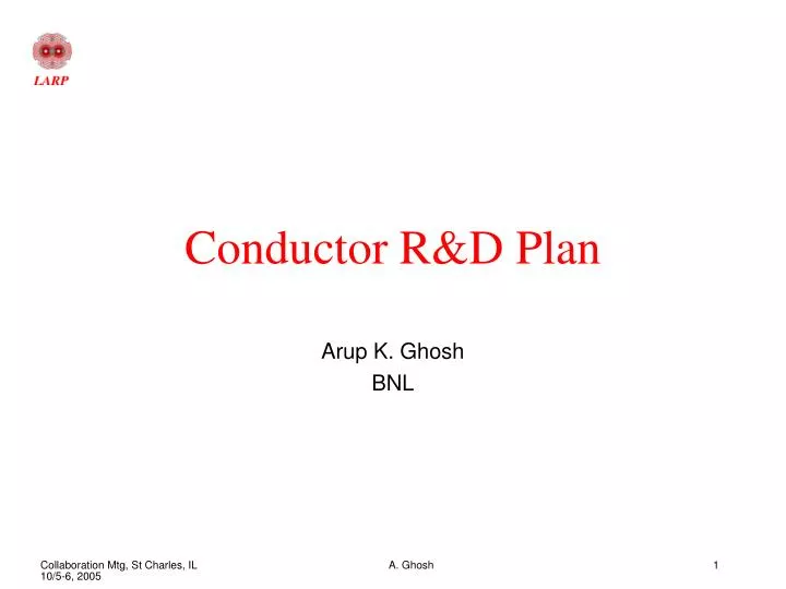 conductor r d plan
