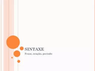 sintaxe
