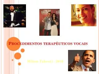 procedimentos terap uticos vocais