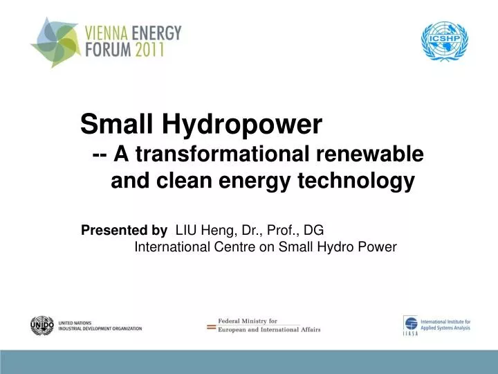 small hydropower a transformational renewable and clean energy technology
