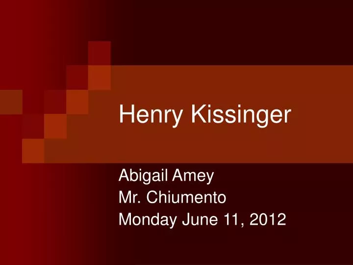 henry kissinger