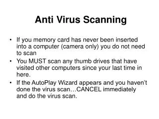 Anti Virus Scanning