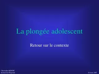 la plong e adolescent
