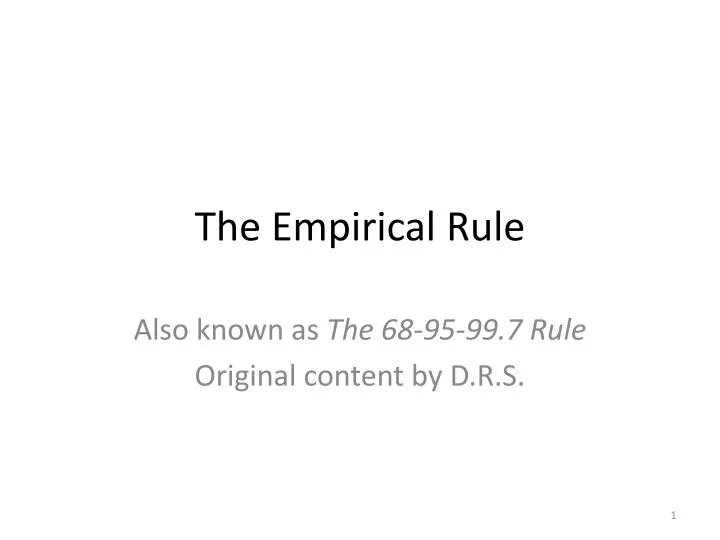 the empirical rule