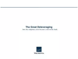 The Great Deleveraging