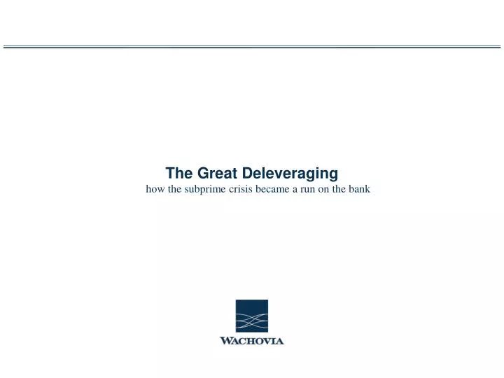 the great deleveraging