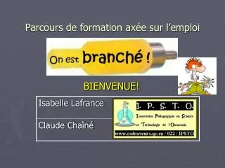 parcours de formation ax e sur l emploi